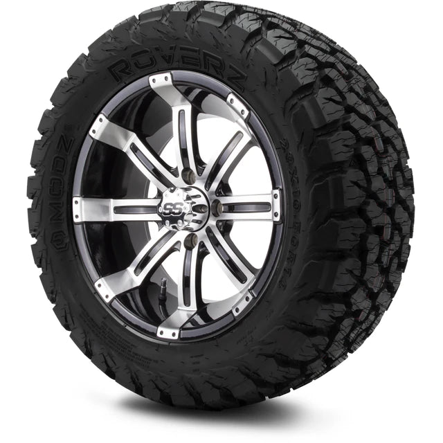 MODZ 14" Tempest Machined Black Wheels & Off-Road Tires Combo