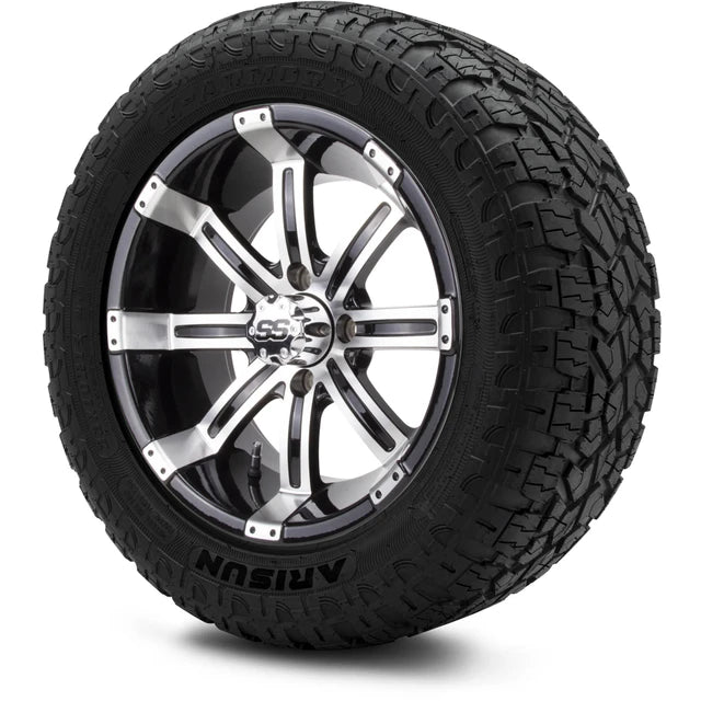 MODZ 14" Tempest Machined Black Wheels & Off-Road Tires Combo