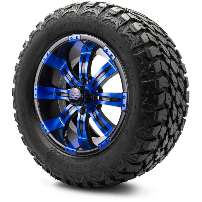 MODZ 14" Tempest Blue and Black Wheels & Off-Road Tires Combo