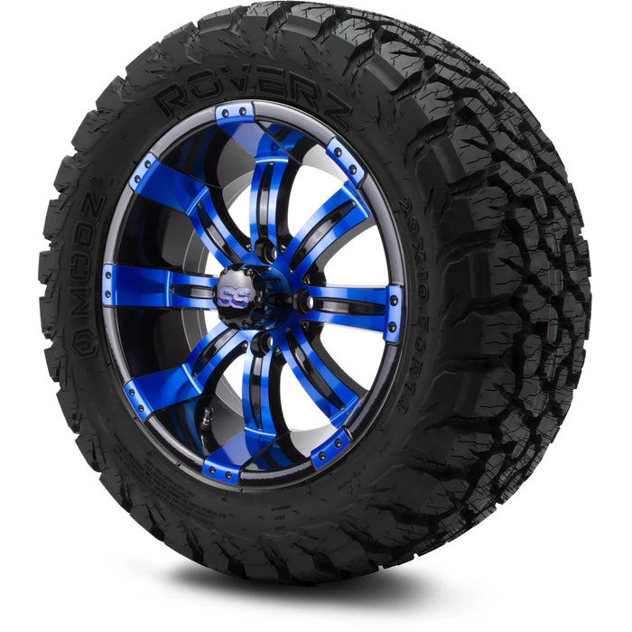 MODZ 14" Tempest Blue and Black Wheels & Off-Road Tires Combo