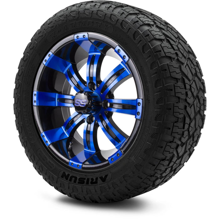 MODZ 14" Tempest Blue and Black Wheels & Off-Road Tires Combo
