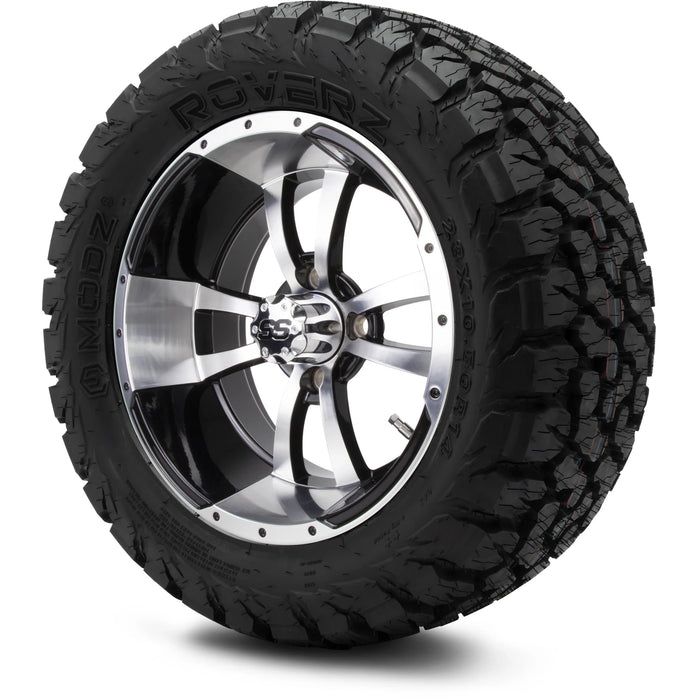 MODZ 14" Storm Trooper Machined Black Wheels & Off-Road Tires Combo