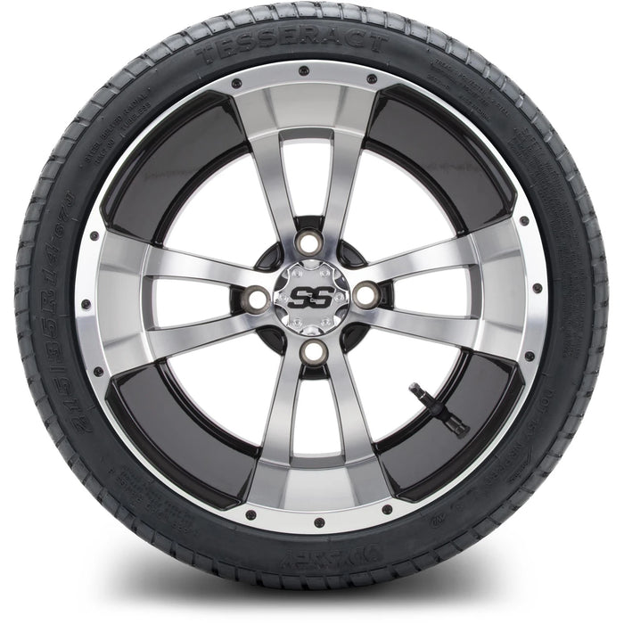 MODZ 14" Storm Trooper Machined Black Wheels & Street Tires Combo