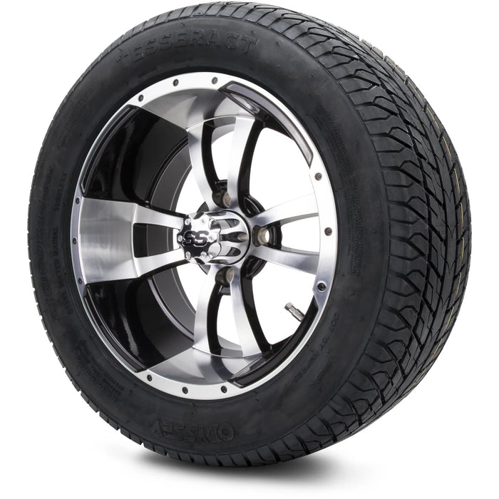 MODZ 14" Storm Trooper Machined Black Wheels & Street Tires Combo