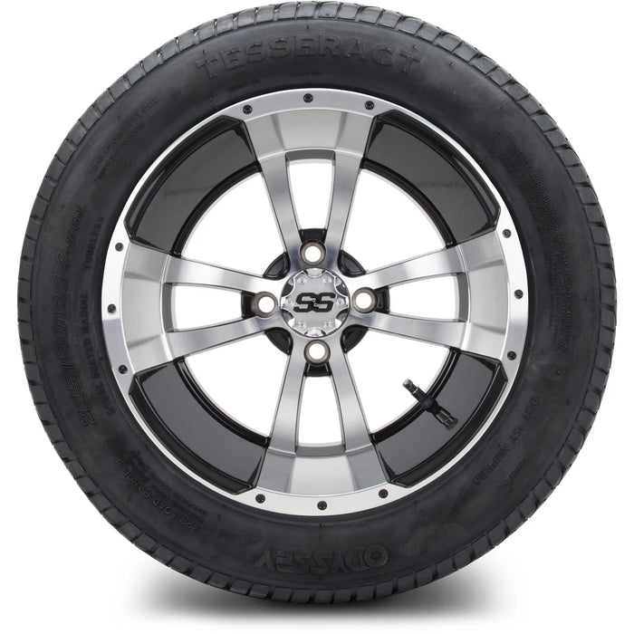 MODZ 14" Storm Trooper Machined Black Wheels & Street Tires Combo