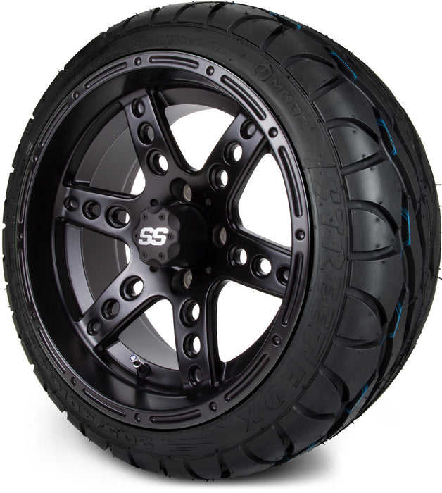 MODZ 14' Reef Matte Black - Tire and Wheel Combo
