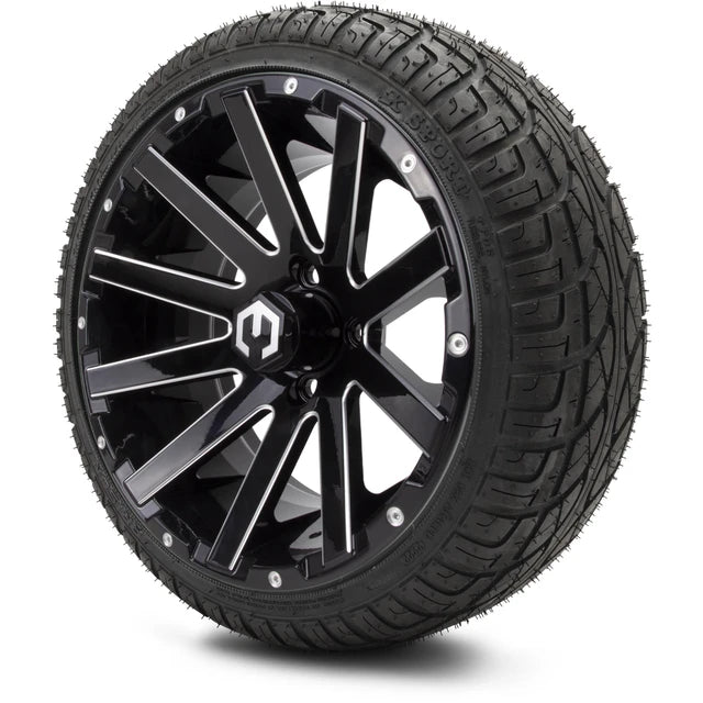 MODZ 14" Mauler Glossy Black with Ball Mill Wheels & Street Tires Combo