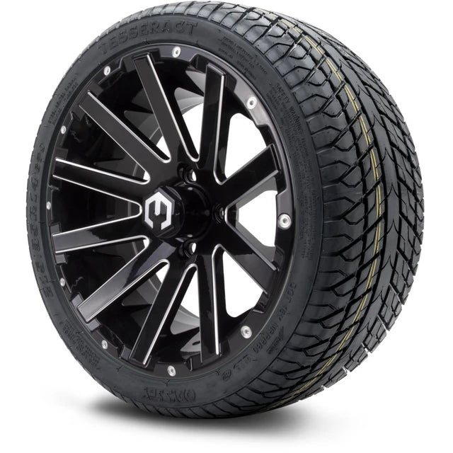 MODZ 14" Mauler Glossy Black with Ball Mill Wheels & Street Tires Combo