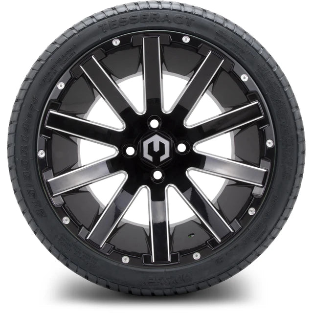 MODZ 14" Mauler Glossy Black with Ball Mill Wheels & Street Tires Combo
