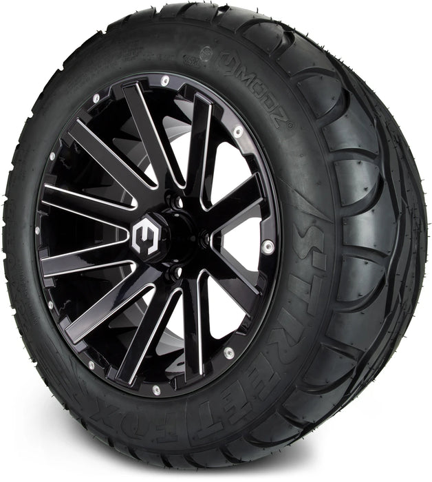 MODZ 14" Mauler Glossy Black with Ball Mill Wheels & Street Tires Combo