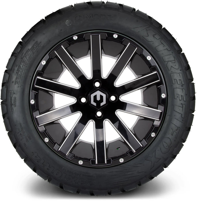 MODZ 14" Mauler Glossy Black with Ball Mill Wheels & Street Tires Combo