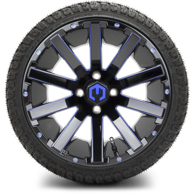 MODZ 14' Mauler Blue & Black - Tire and Wheel Combo