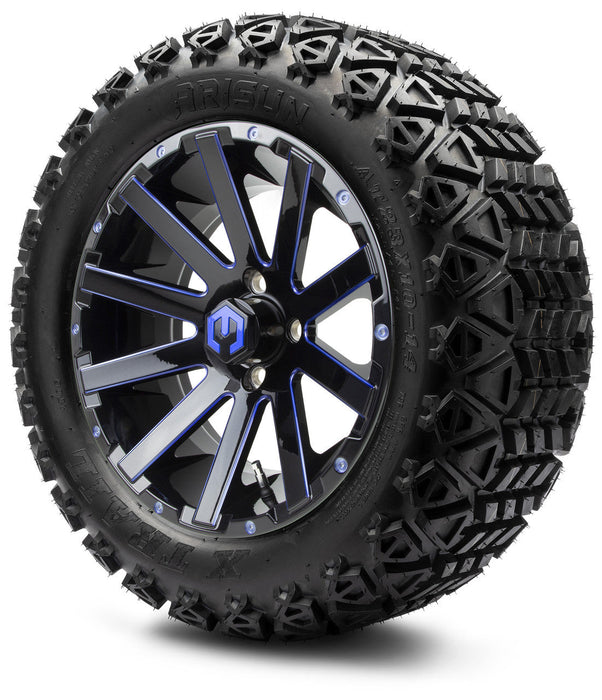 MODZ 14' Mauler Blue & Black - Tire and Wheel Combo