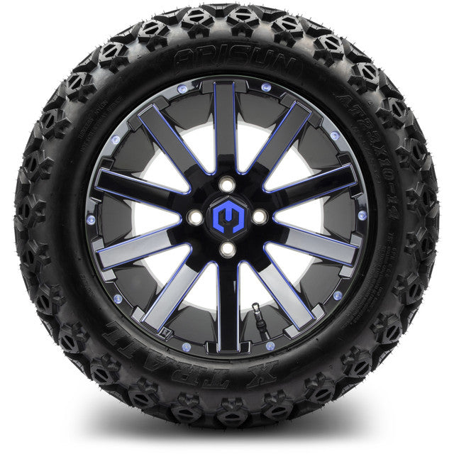 MODZ 14' Mauler Blue & Black - Tire and Wheel Combo