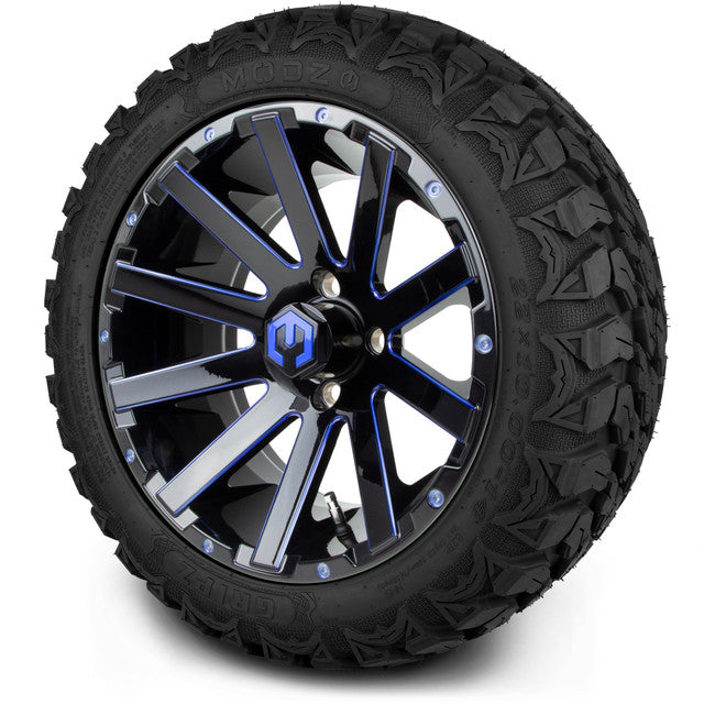 MODZ 14' Mauler Blue & Black - Tire and Wheel Combo