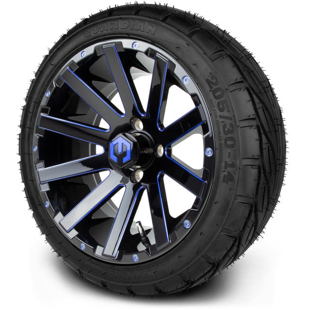 MODZ 14' Mauler Blue & Black - Tire and Wheel Combo