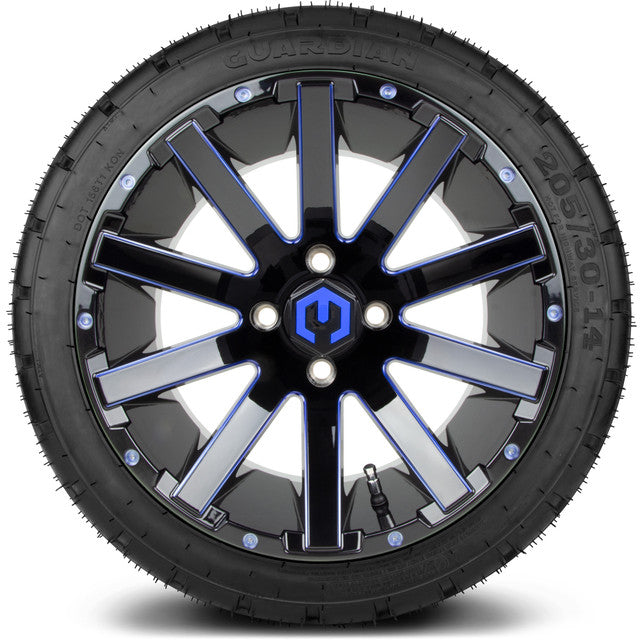 MODZ 14' Mauler Blue & Black - Tire and Wheel Combo