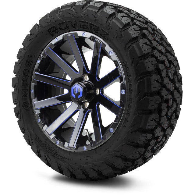 MODZ 14' Mauler Blue & Black - Tire and Wheel Combo