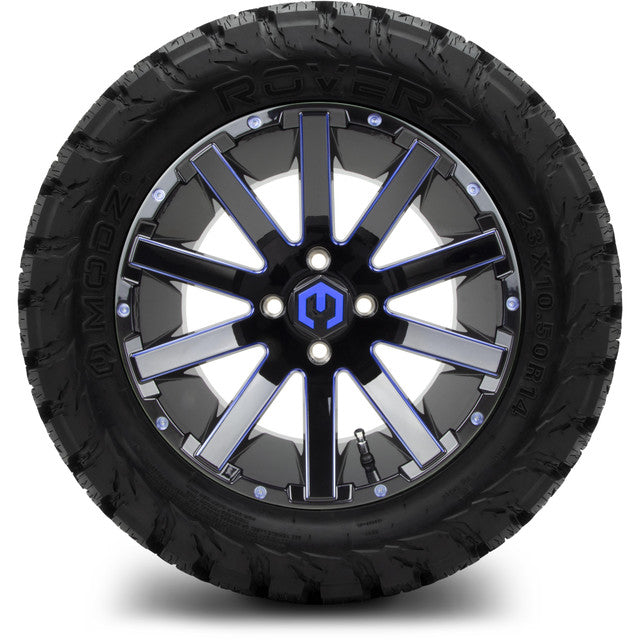 MODZ 14' Mauler Blue & Black - Tire and Wheel Combo