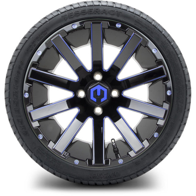 MODZ 14' Mauler Blue & Black - Tire and Wheel Combo
