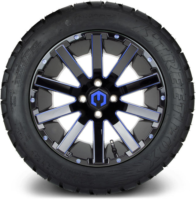 MODZ 14' Mauler Blue & Black - Tire and Wheel Combo