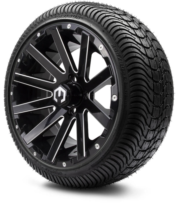 MODZ 14" Mauler Glossy Black with Ball Mill Wheels & Street Tires Combo