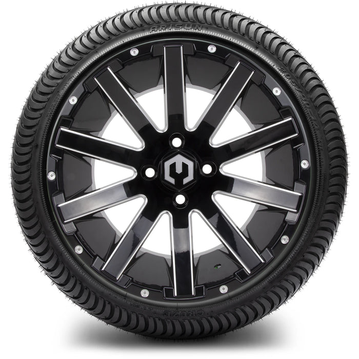 MODZ 14" Mauler Glossy Black with Ball Mill Wheels & Street Tires Combo