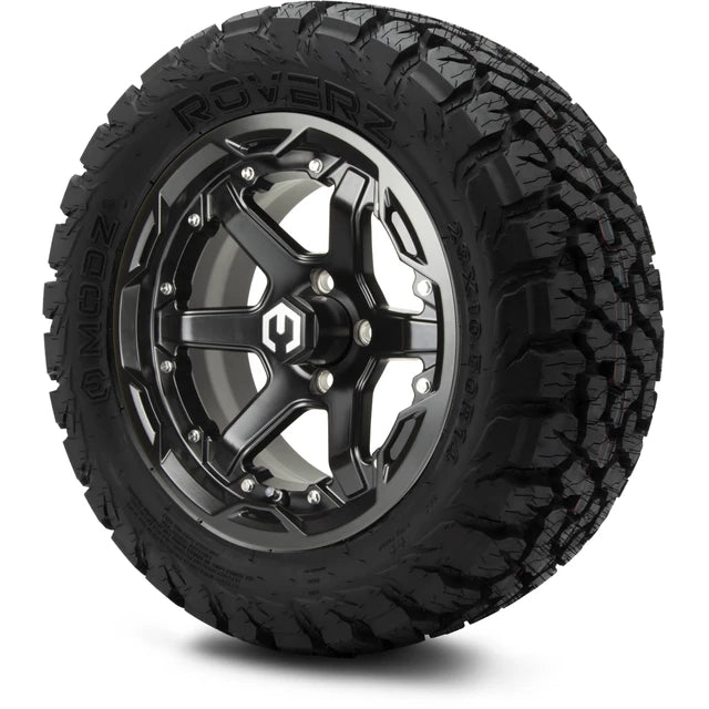 MODZ 14" Gladiator Glossy Black Wheels and Off-Road Tires Combo