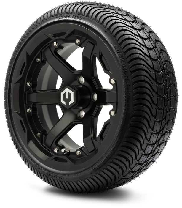 MODZ 14' Gladiator Matte Black - Tire and Wheel Combo
