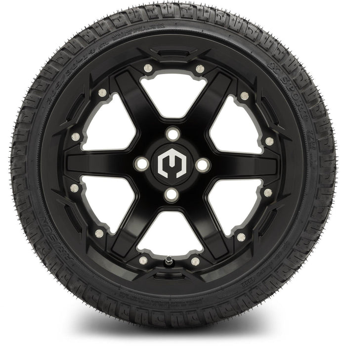 MODZ 14' Gladiator Matte Black - Tire and Wheel Combo