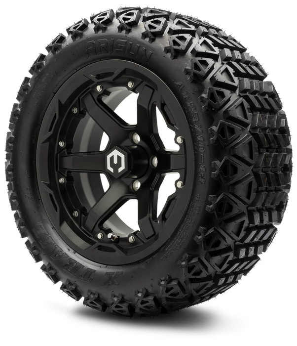 MODZ 14' Gladiator Matte Black - Tire and Wheel Combo