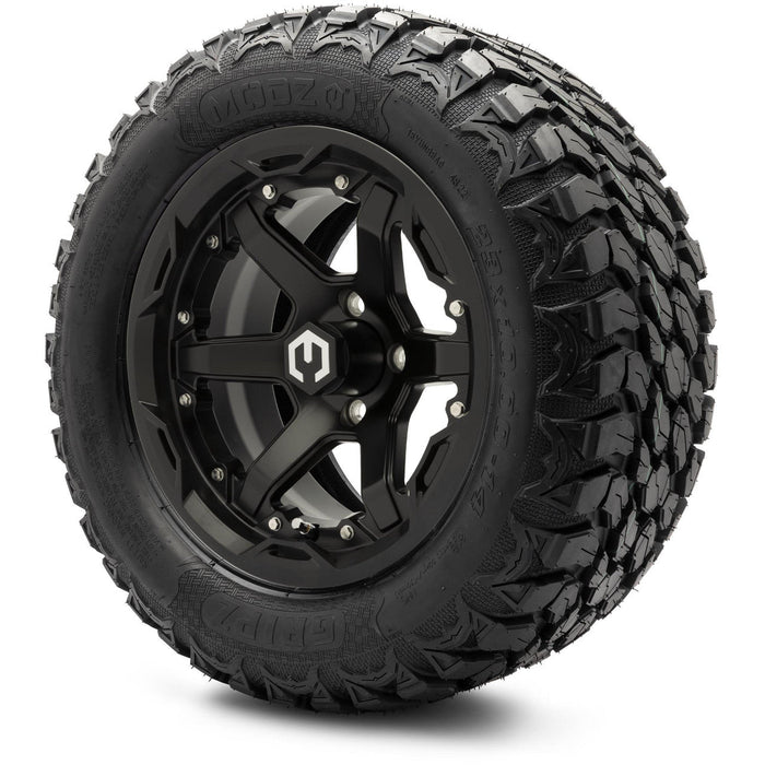 MODZ 14' Gladiator Matte Black - Tire and Wheel Combo