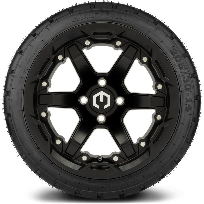 MODZ 14' Gladiator Matte Black - Tire and Wheel Combo