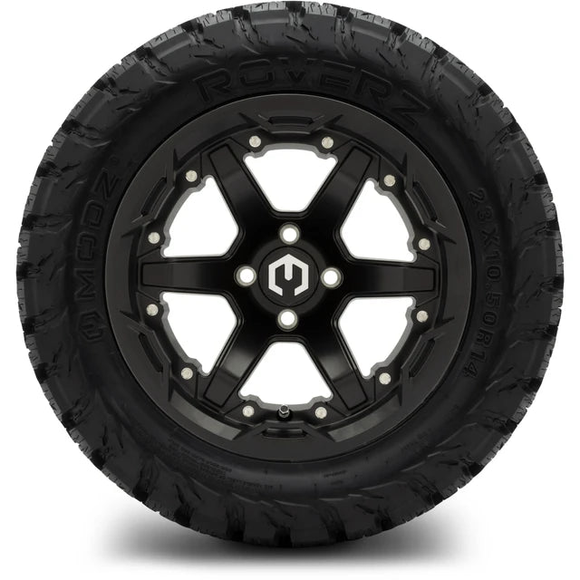 MODZ 14" Gladiator Matte Black Wheels and Off-Road Tires Combo