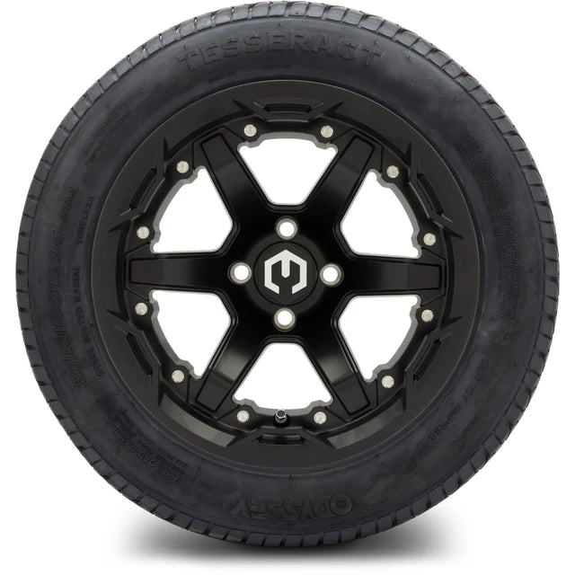 MODZ 14" Gladiator Matte Black Wheels and Street Tires Combo