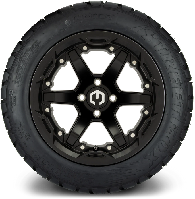 MODZ 14' Gladiator Matte Black - Tire and Wheel Combo