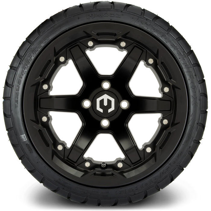 MODZ 14' Gladiator Matte Black - Tire and Wheel Combo