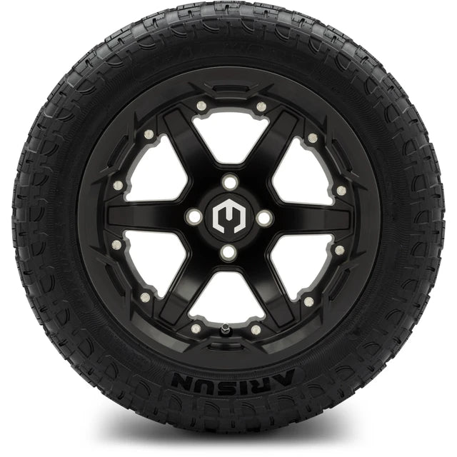 MODZ 14" Gladiator Matte Black Wheels and Off-Road Tires Combo