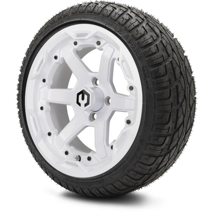 MODZ 14' Gladiator Glossy White - Tire and Wheel Combo