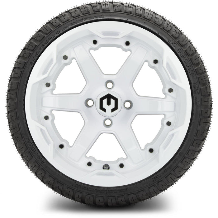 MODZ 14' Gladiator Glossy White - Tire and Wheel Combo