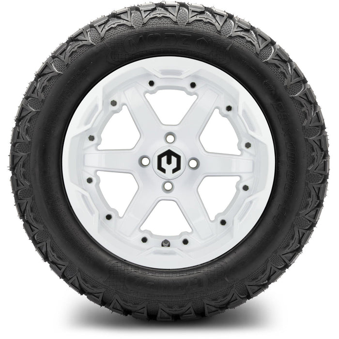 MODZ 14' Gladiator Glossy White - Tire and Wheel Combo