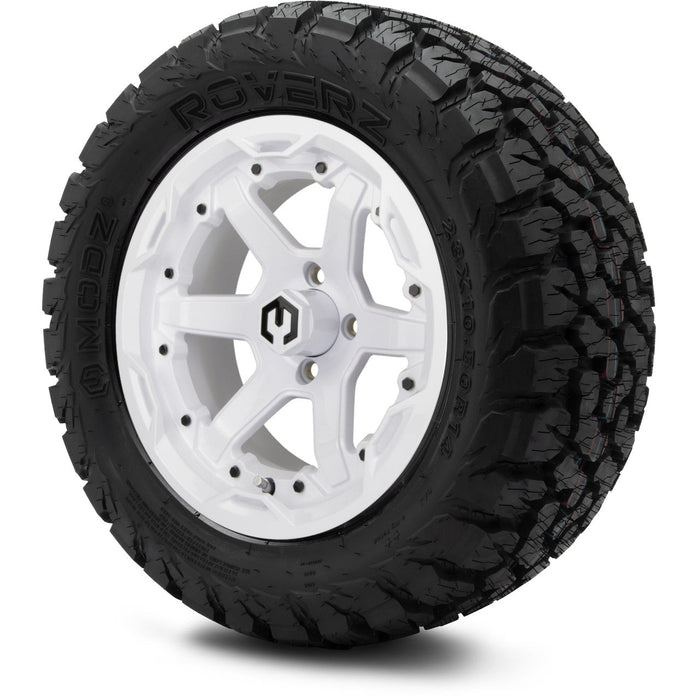 MODZ 14' Gladiator Glossy White - Tire and Wheel Combo