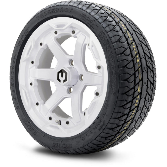 MODZ 14' Gladiator Glossy White - Tire and Wheel Combo
