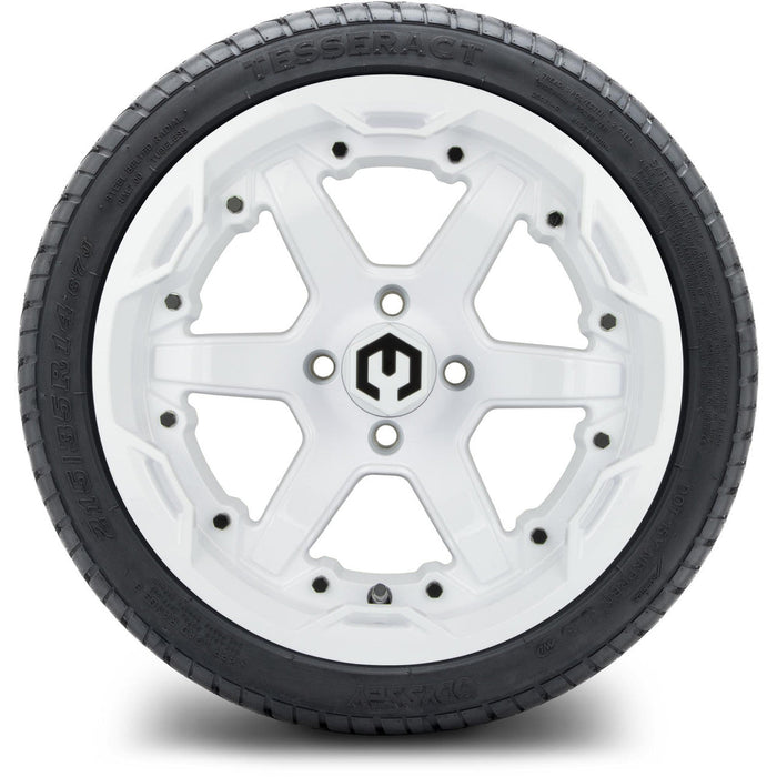 MODZ 14' Gladiator Glossy White - Tire and Wheel Combo