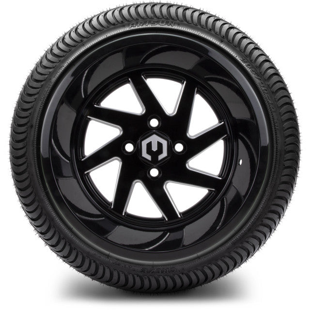 MODZ 14' Fury Glossy Black - Tire and Wheel Combo