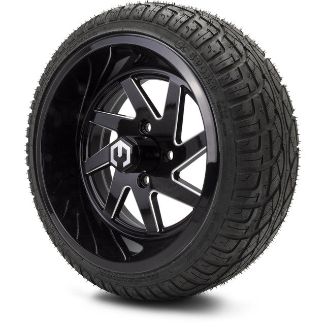 MODZ 14' Fury Glossy Black - Tire and Wheel Combo