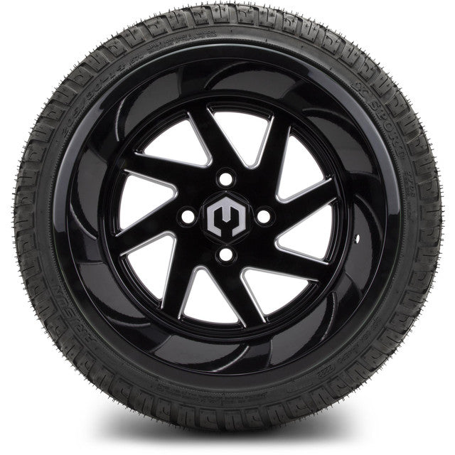 MODZ 14' Fury Glossy Black - Tire and Wheel Combo
