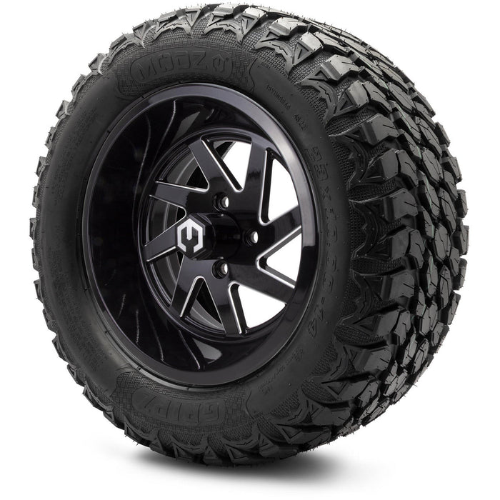 MODZ 14' Fury Glossy Black - Tire and Wheel Combo