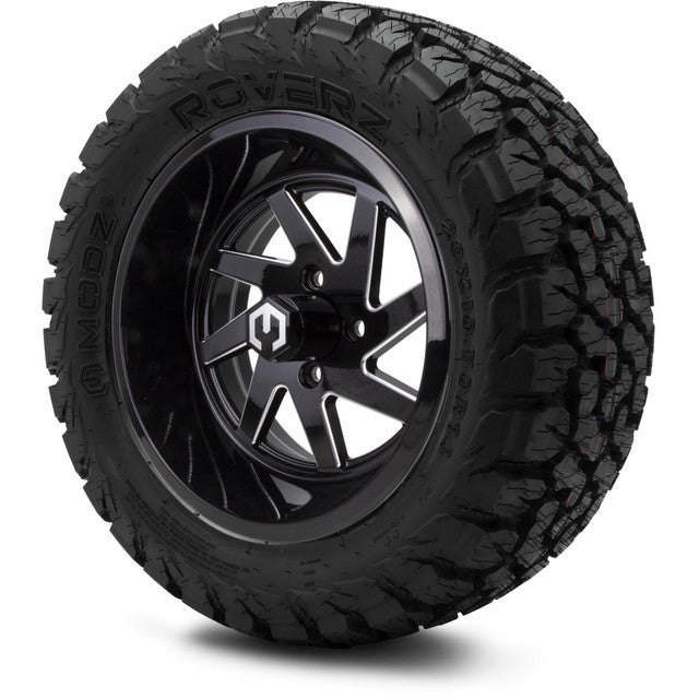 MODZ 14' Fury Glossy Black - Tire and Wheel Combo
