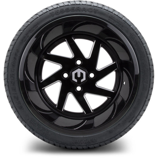 MODZ 14' Fury Glossy Black - Tire and Wheel Combo